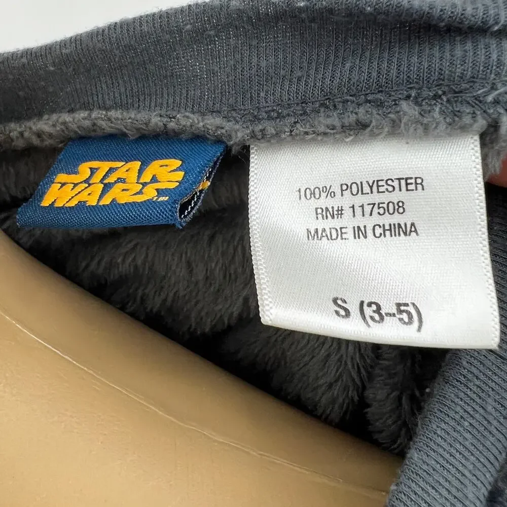 Star Wars Gray Velour Pullover Sweater Scifi Space Core S - Picture 8 of 8